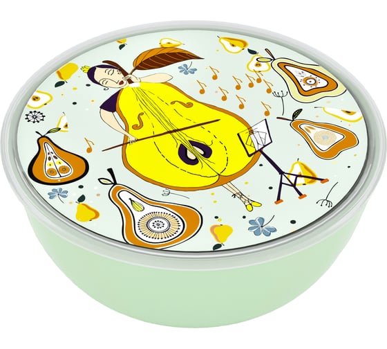 Изображение товара Миска с крышкой Архимед 1.7 л с IML декором Р2105i