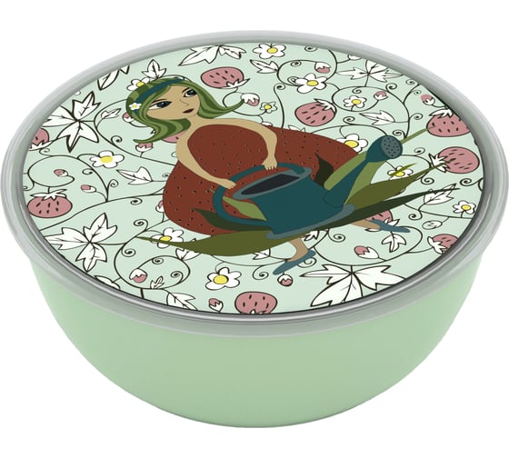 Изображение товара Миска с крышкой Архимед 0.7 л с IML декором Р2103i