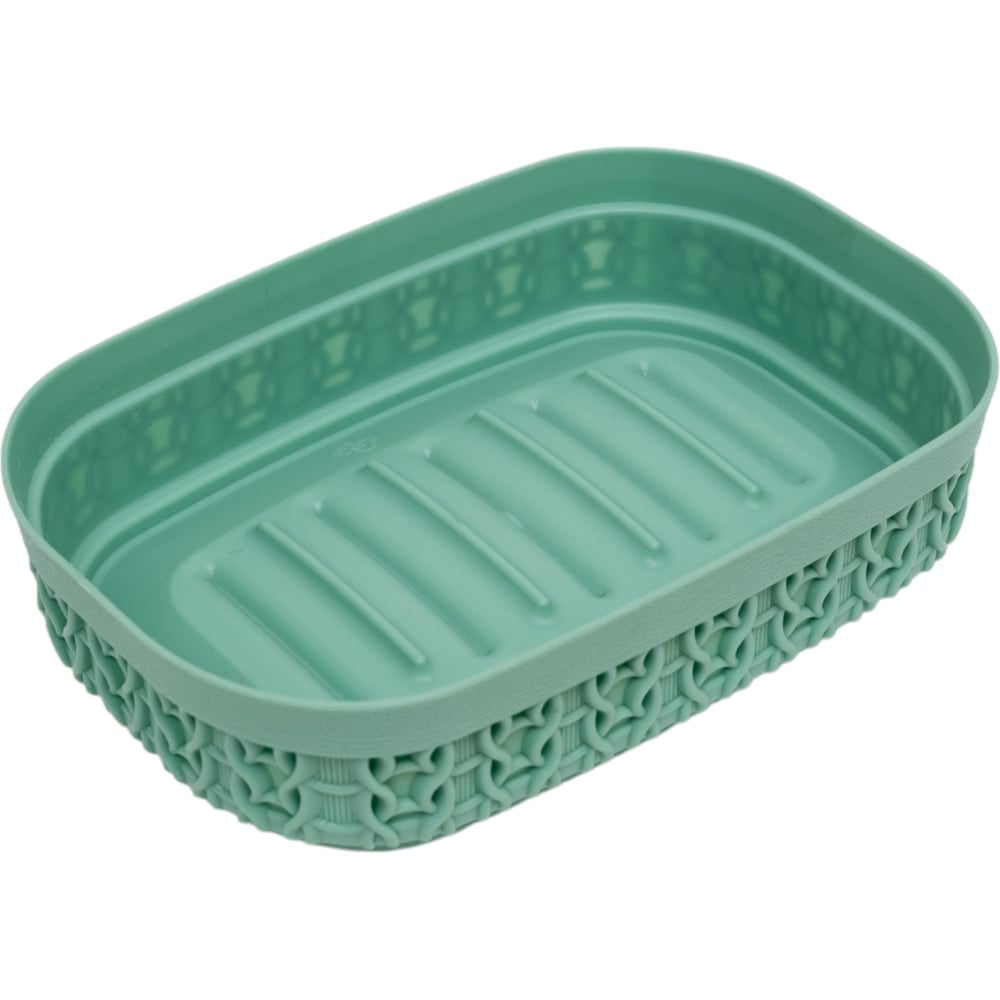 Изображение товара Мыльница IDEA Вязание Фисташковая  М 2238 - Стильный аксессуар для ванной