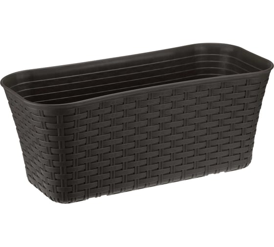 Изображение товара Балконный ящик IDEA РОТАНГ 400 М 3225 коричневый ротанг