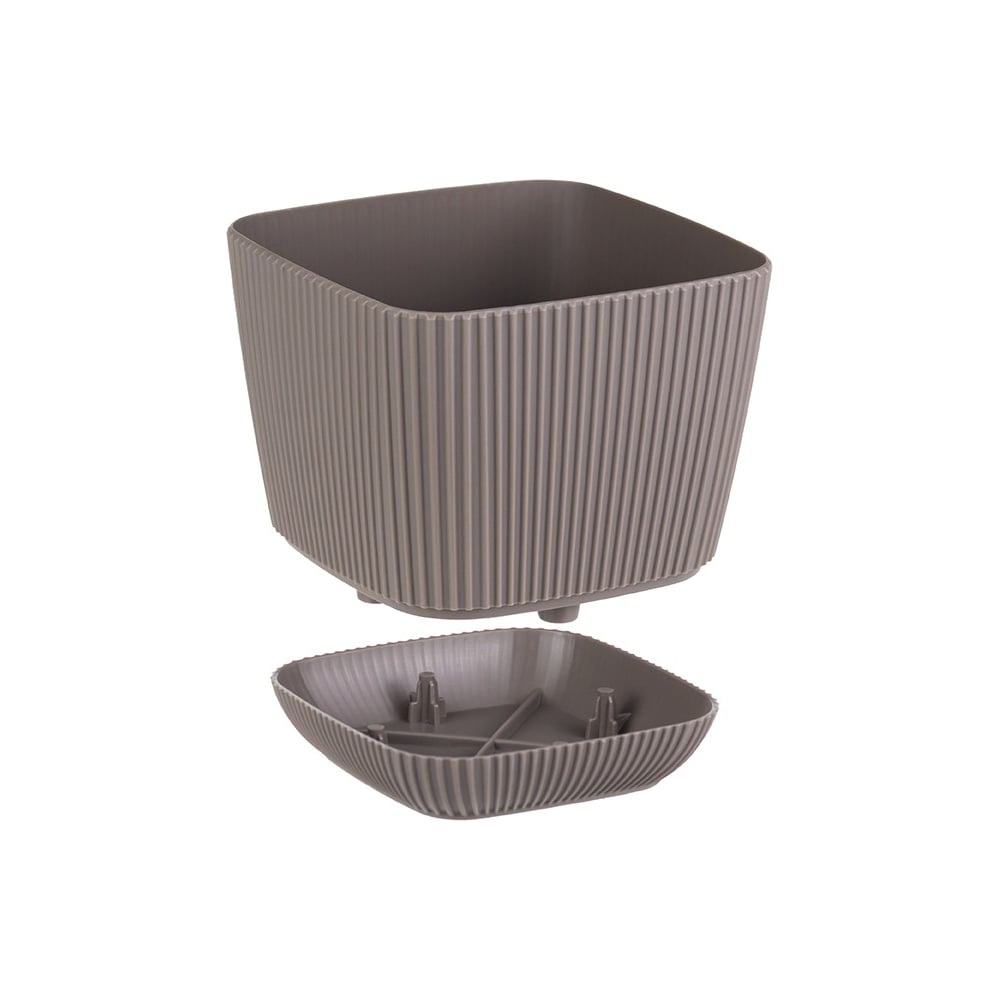 Изображение товара Кашпо IDEA ПИКАНТО 150x150мм - квадратное напольное из полипропилена