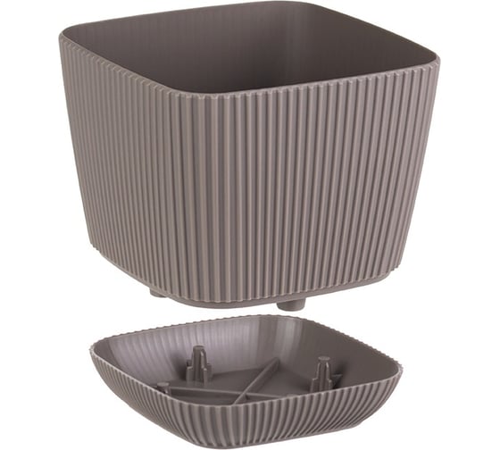 Изображение товара Кашпо IDEA ПИКАНТО 150x150мм, 1.8лМ 3209 французcкий серый