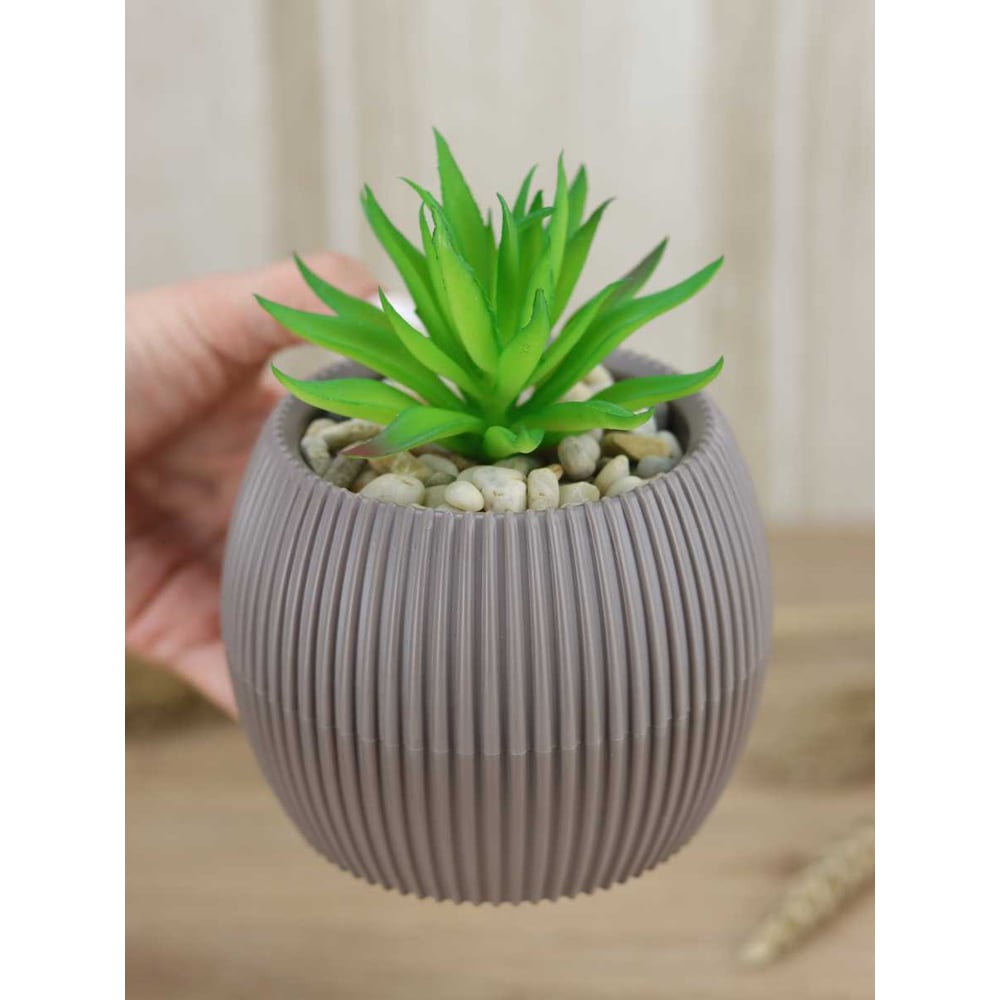 Изображение товара Кашпо IDEA ПИКАНТО D115мм французский серый напольное круглое 0.35л