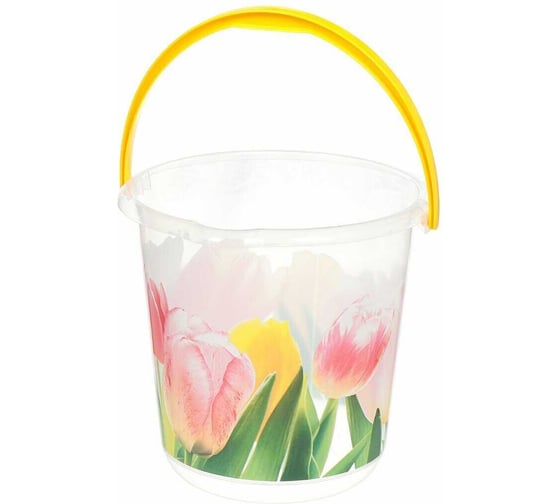 Изображение товара Ведро IDEA ДЕКО 5 л М 2425 тюльпаны