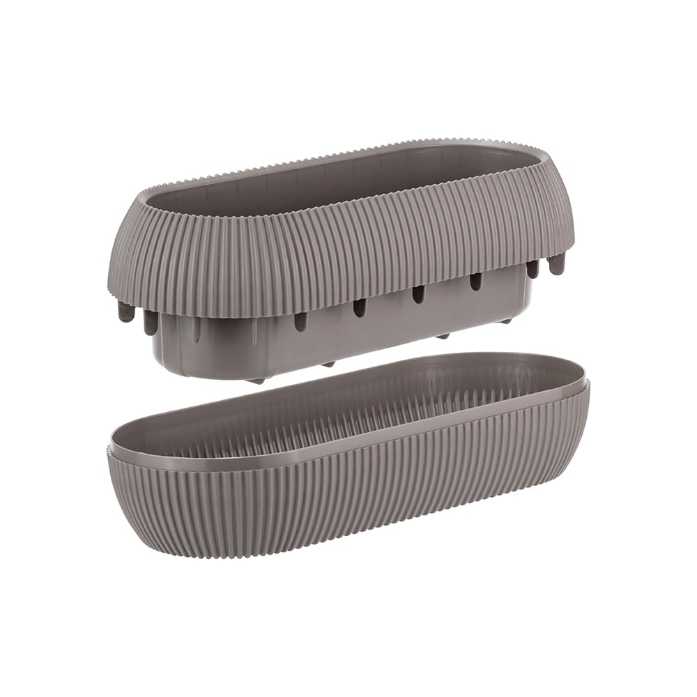 Изображение товара Кашпо IDEA ПИКАНТО овальное 1.3л французский серый напольное с поддоном