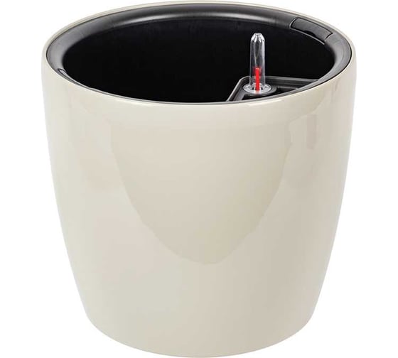 Изображение товара Кашпо IDEA АНФА D280 мм, с вставкой и с автополивом М 3233 Кремовый
