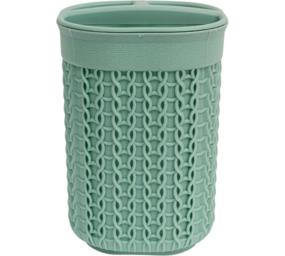 Изображение товара Подставка для зубных щеток IDEA вязание М 2240 Фисташковый