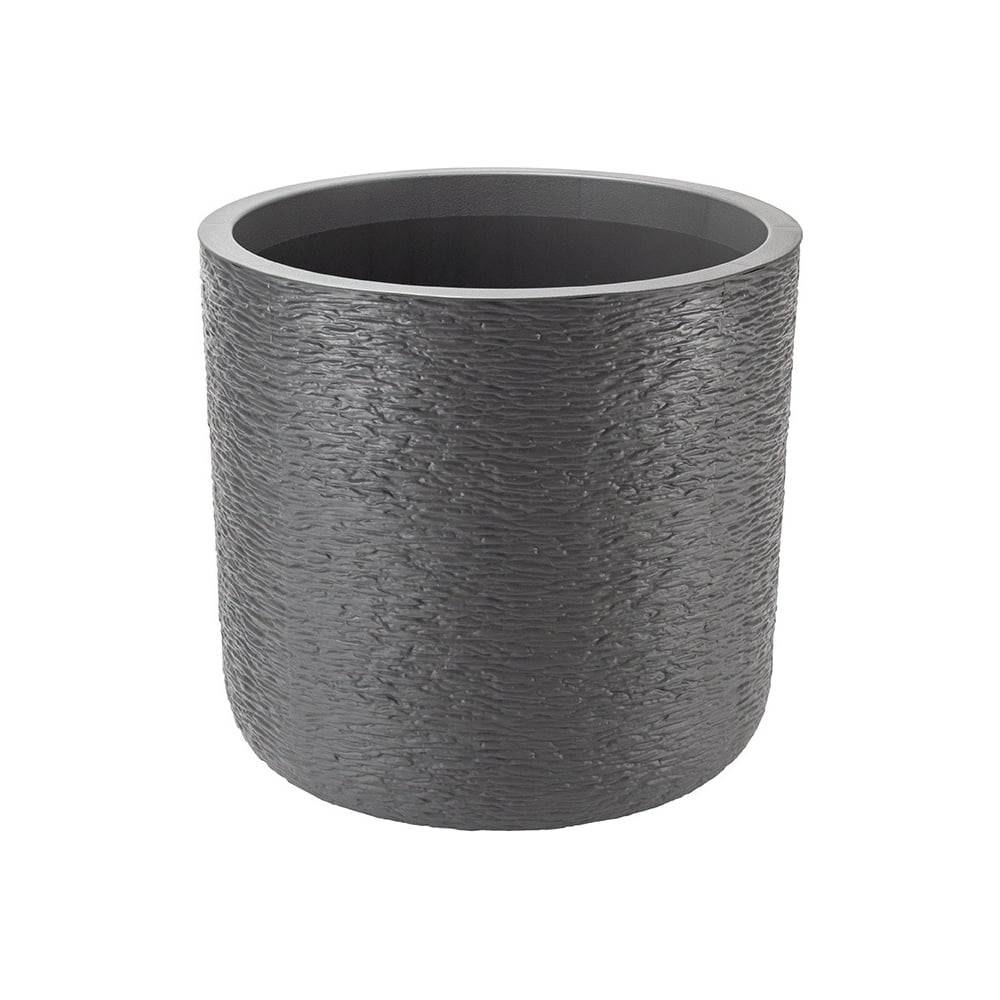 Изображение товара Кашпо IDEA СЛАНЕЦ D380мм, 24л, графитовое, круглое