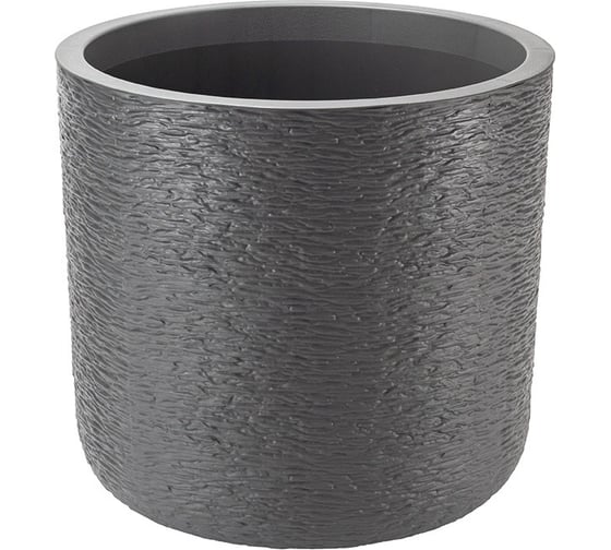 Изображение товара Кашпо IDEA СЛАНЕЦ D380мм, 24л, с вставкой М 3201 Графитовый