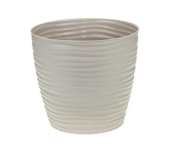 Изображение товара Кашпо IDEA ДЮНА D150 мм, 1.7 л, с поддоном М 3068 Кремовый