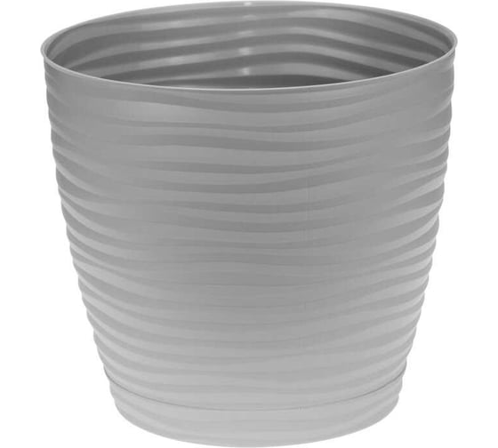 Изображение товара Кашпо IDEA ДЮНА D220 мм, 5.5 л, с поддоном М 3070 Серый