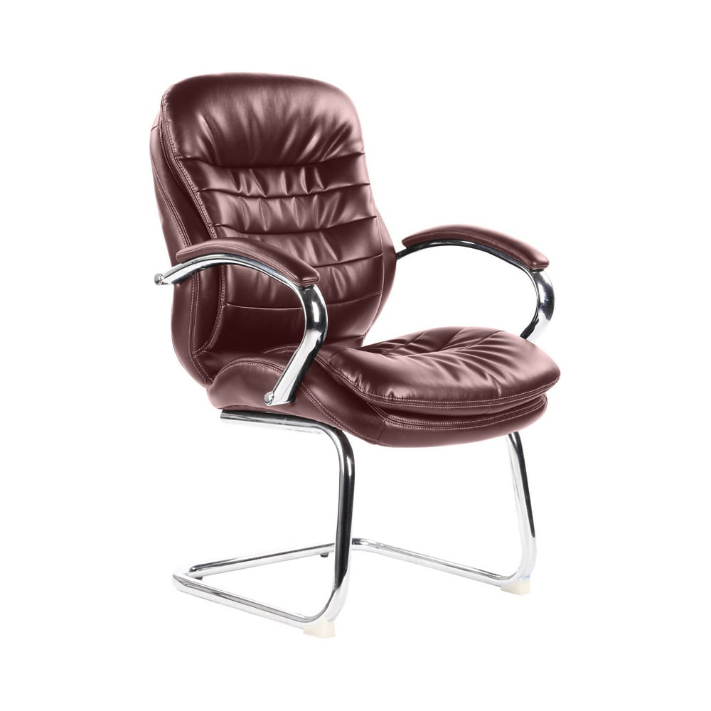 фото Конференц-кресло easy chair bndpechair-515 vr кожа коричневая, хром 322952