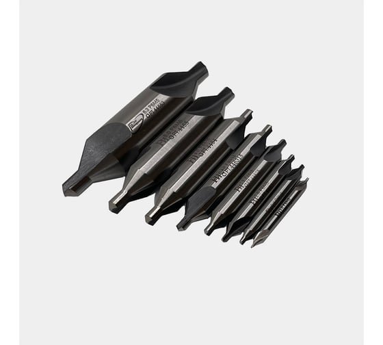 Изображение товара Набор сверл центровочных без предохранительного конуса 8 шт, Р6М5 тип А 1, 1.6, 2, 2.5, 3.15, 4, 5, 6.3 мм РОСИНСТРУМЕНТ 7741638