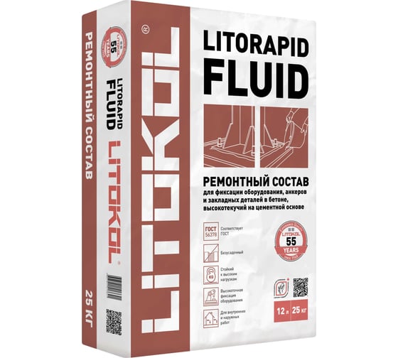Изображение товара Анкеровочный состав LITOKOL LITORAPID FLUID 25 kg 361210002