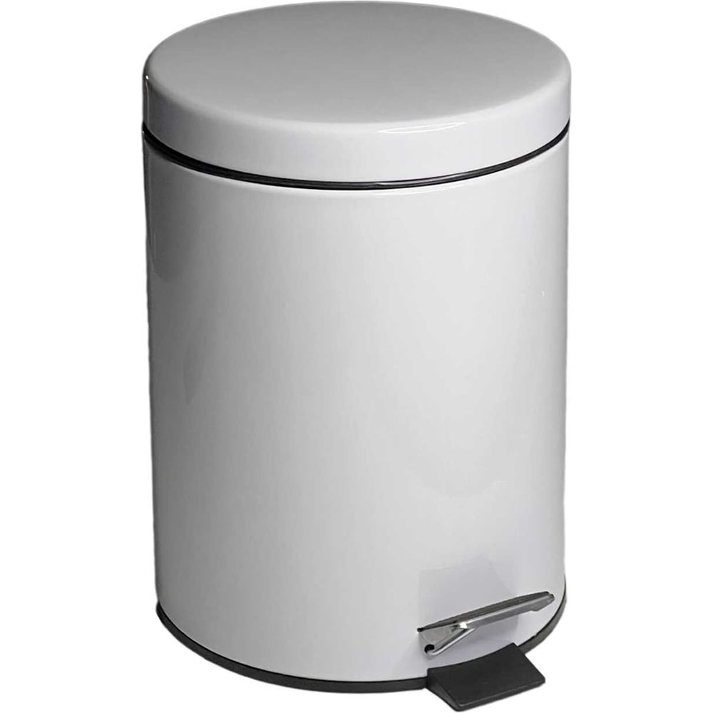 Изображение товара Ведро из нержавеющей стали Nofer 5 л, с педалью белое 09100.05.W