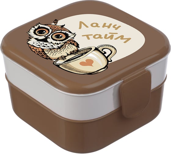 Изображение товара Контейнер для обеда IDEA 0,4+0,4 л Совы М 1232 совы