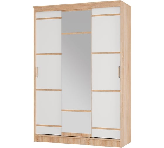Изображение товара Шкаф-купе Арника Сакура 1.5 м, дуб сонома/белый 00-00103238