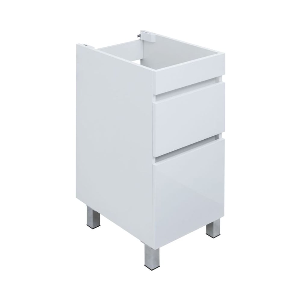 Изображение товара Напольная тумба для ванной Aquanet Вега 40 с 2 ящиками белый глянец