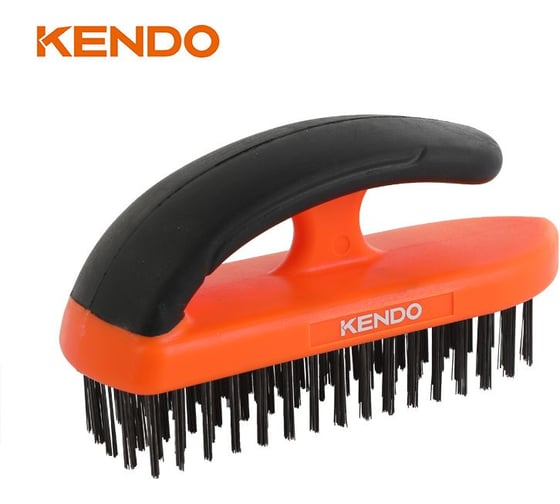 Изображение товара Щетка по металлу в пластмассовом корпусе KENDO 5-рядная 31402