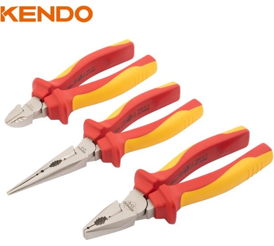 Изображение товара Набор диэлектрического инструмента до 1000 В, сталь Cr-V, KENDO 3 шт. 85134