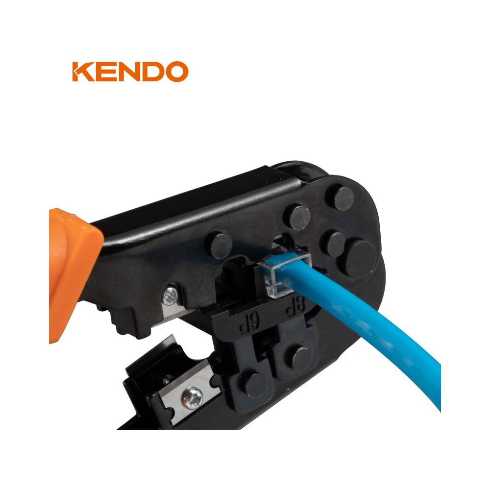 Обжимные клещи KENDO RJ11, RJ12, RJ45 190 мм 11711