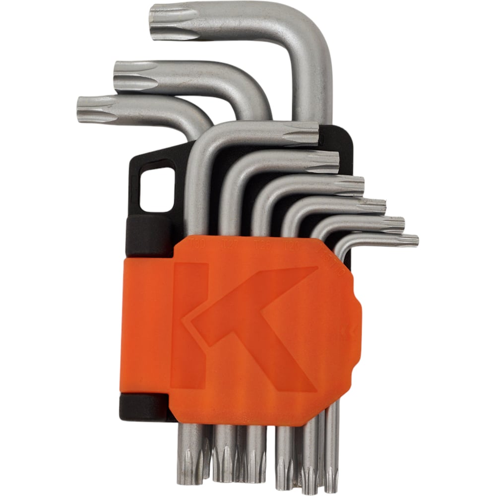Изображение товара Набор ключей TORX KENDO 9 шт. T10-T40 для ремонта и обслуживания
