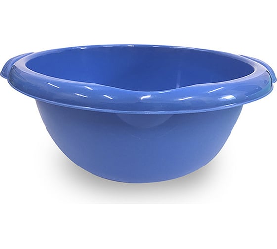 Изображение товара Круглый таз Мультипласт Групп 9,5л с носиком голубой MPG4685