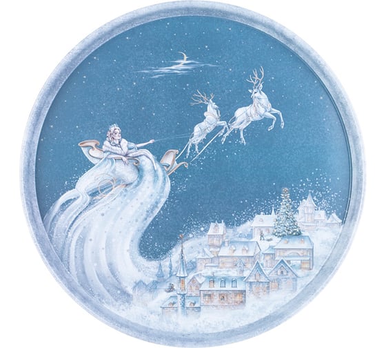 Изображение товара Поднос сервировочный Agness  коллекция снежная королева 33x2, 1 см 898-227