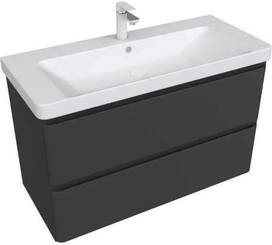 Изображение товара Тумба Aquanet Эмбер 105 2 ящика цв.черный матовый (330470) 00330470