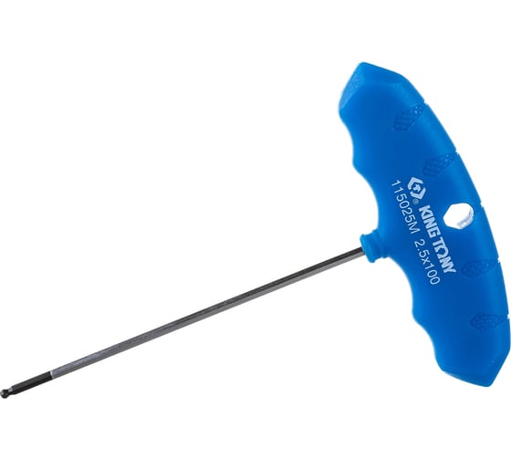 Изображение товара Т-образный шестигранник KING TONY 2,5 мм, 90,0 х 137,0 мм, с шаровым окончанием 115025MR