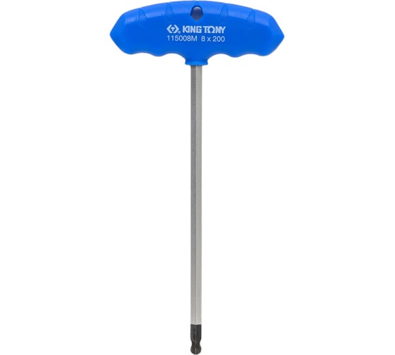 Изображение товара Т-образный шестигранник KING TONY 8 мм, 120,0 х 240,0 мм, с шаровым окончанием 115008MR