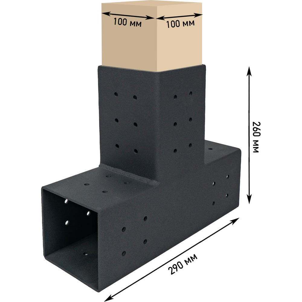 Изображение товара Коннектор тройной Т-образный стальной 3 мм, 1 шт СТ-006