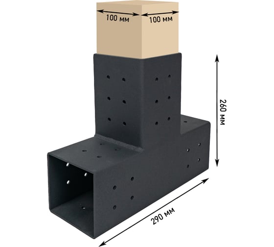Изображение товара Коннектор тройной Т-образный ООО СКП сталь 3 мм, 1 шт СТ-006