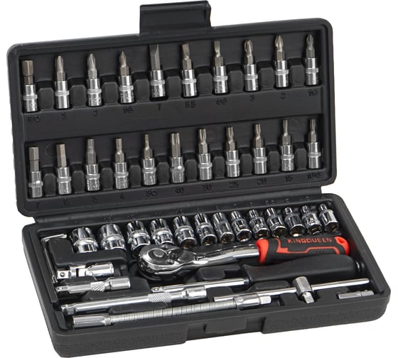 Изображение товара Набор инструментов KINGQUEEN 46 предметов, 72 зуба WIB-09060