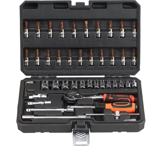 Изображение товара Набор инструментов KINGQUEEN 46 предметов,72 зуба WIB-10007