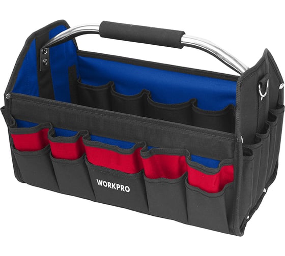 Изображение товара Сумка для инструмента WORKPRO открытая, 600D 410x235x270 мм WP281011