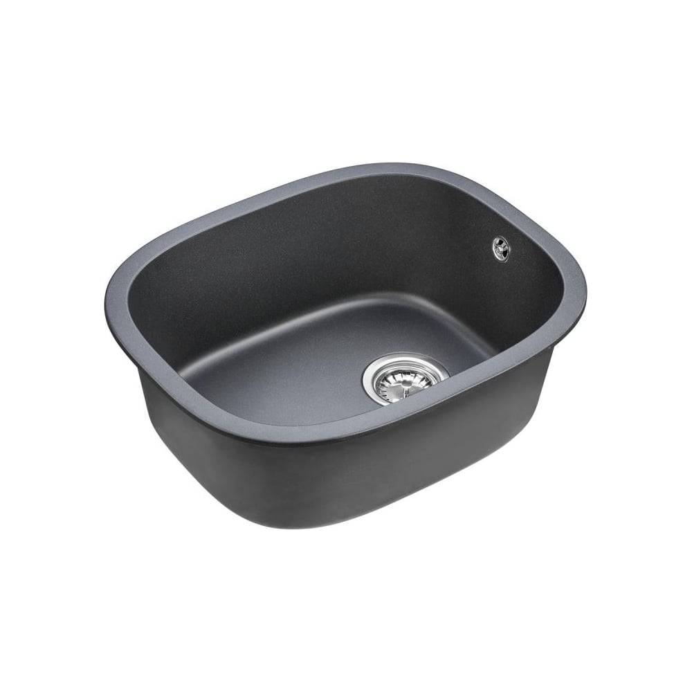 Изображение товара Гранитная мойка EMAR Морион EMQ-1560.П овальная установка подстольная с сифоном