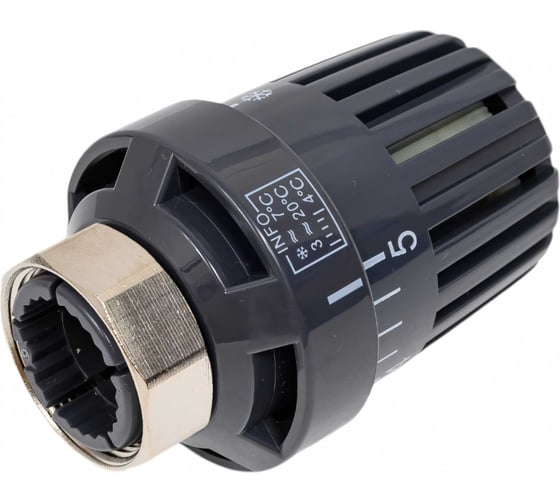 Изображение товара Термостатическая головка с жидкостным датчиком 30x1,5 графит MVI TR.550.02