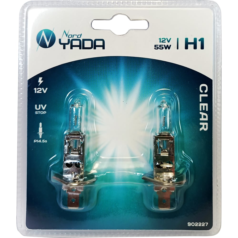 Лампа Nord-Yada H1 12V 55W CLEAR 2шт, блистер TM Nord YADA 902227