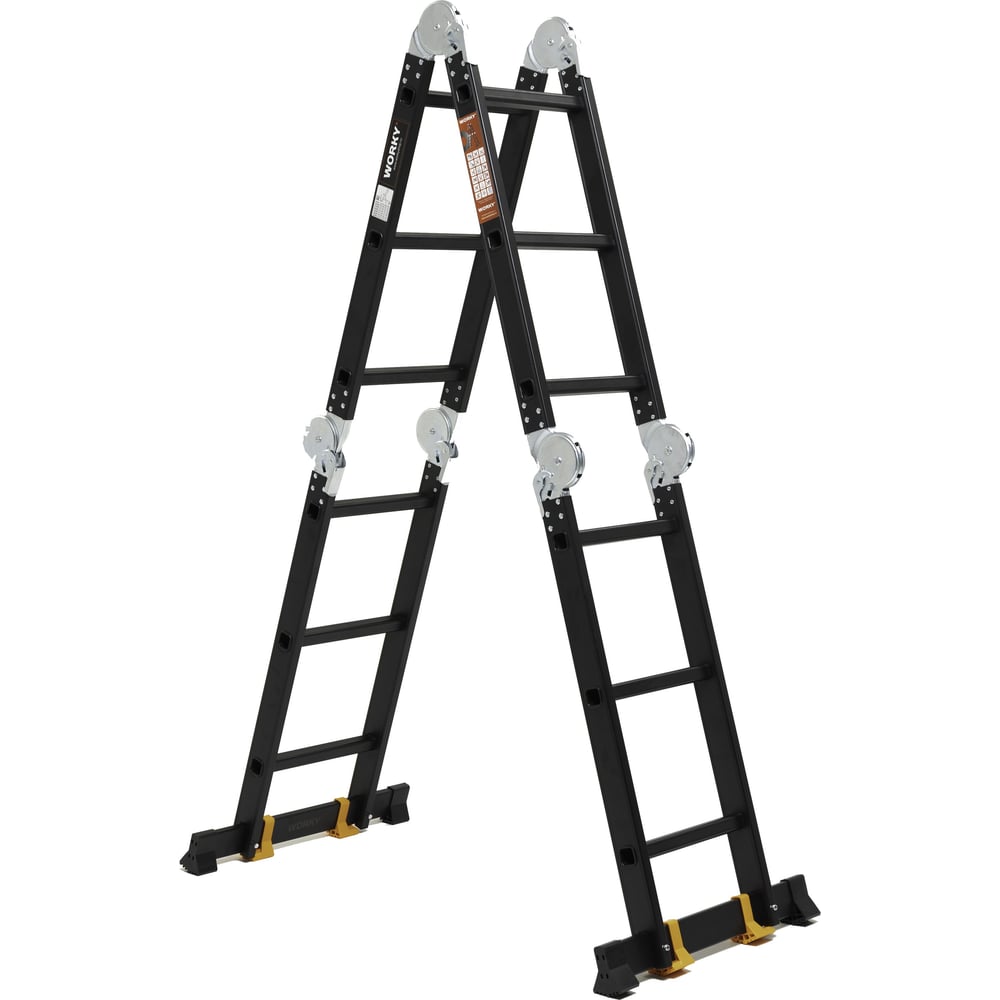 Изображение товара Лестница-стремянка WORKY 4x3 трансформер Pro высота 3,6м