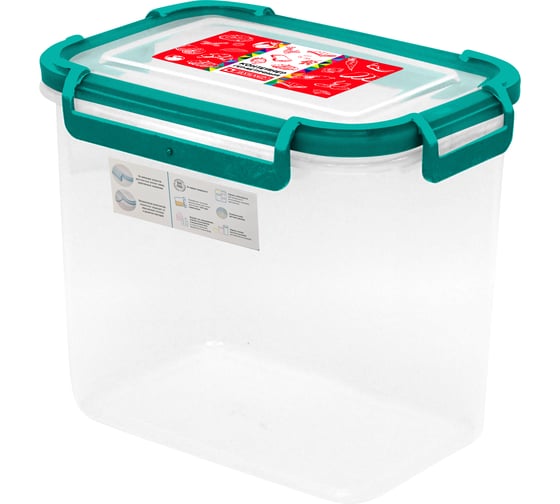 Изображение товара Контейнер герметичный Архимед 1,4 л, на защелках, микс цветов Р2148