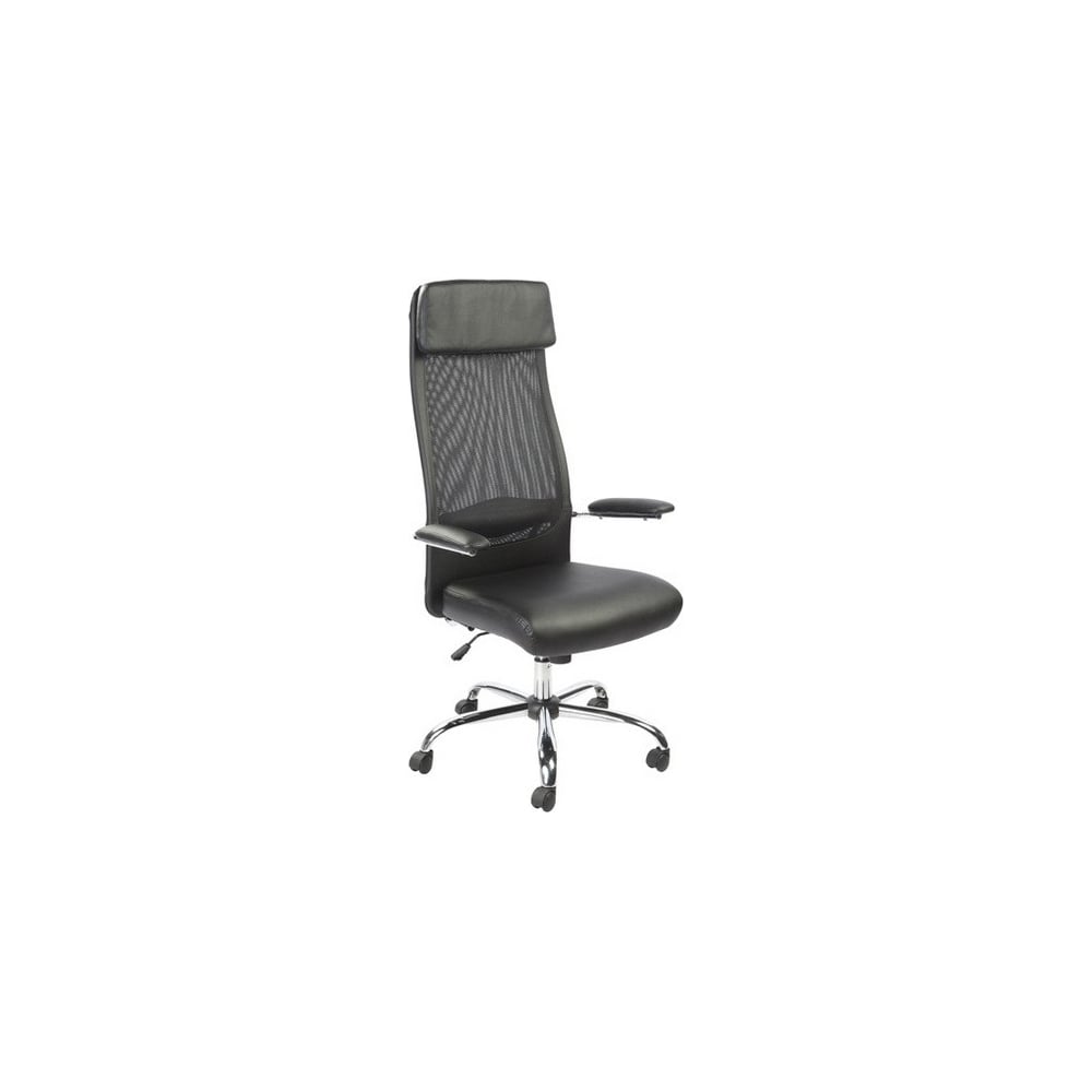 фото Кресло руководителя easy chair bndt echair-507 tpu net кожзам черный, сетка 273571