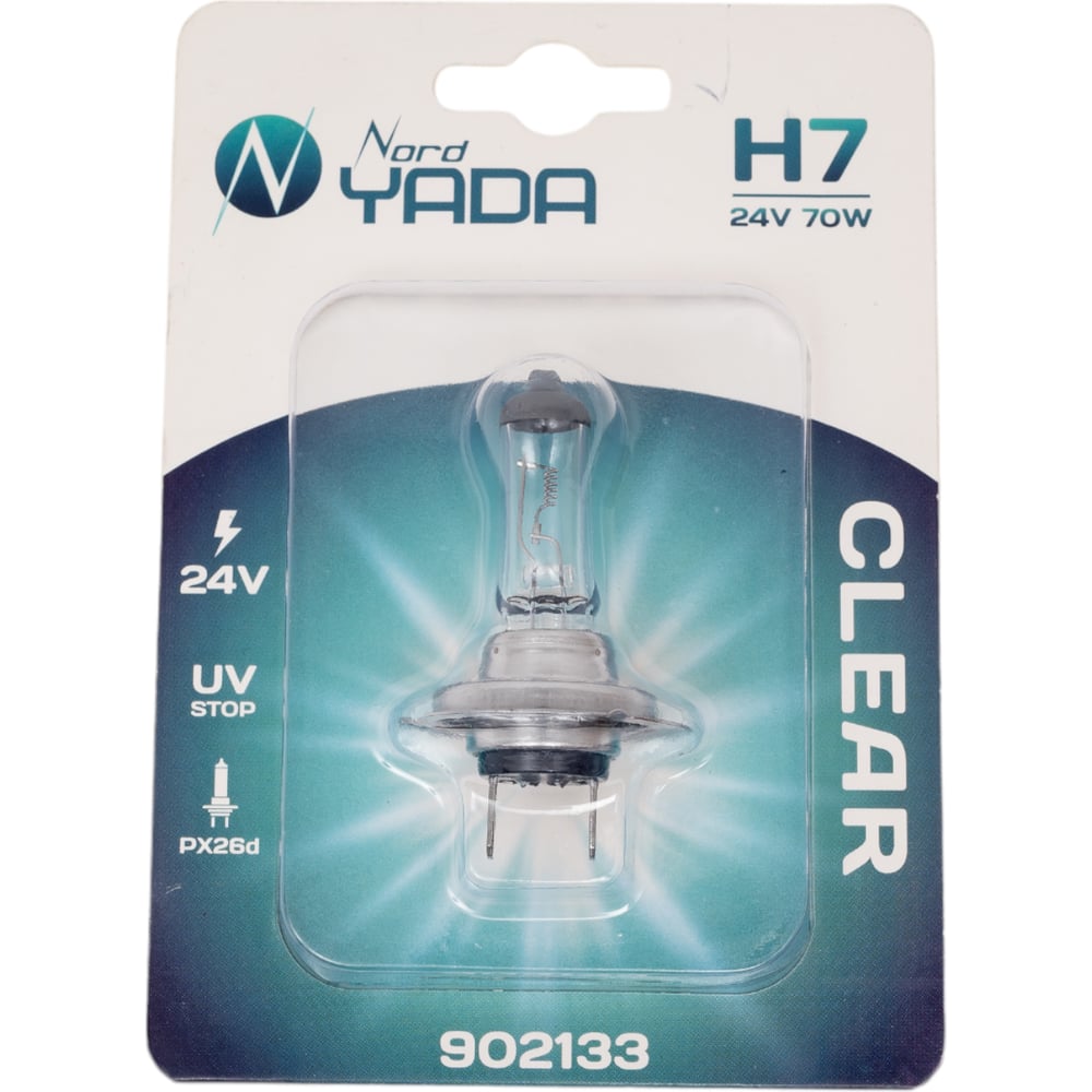 Изображение товара Лампа Nord-Yada H7 24V 70W CLEAR для автоматических фар белая