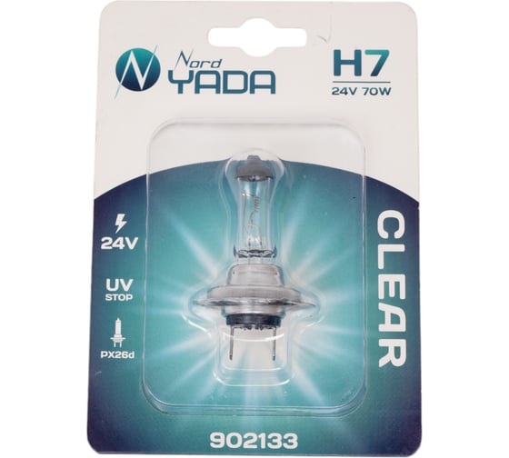 Изображение товара Лампа Nord-Yada H7 24V 70W CLEAR 1шт, блистер TM Nord YADA 902133