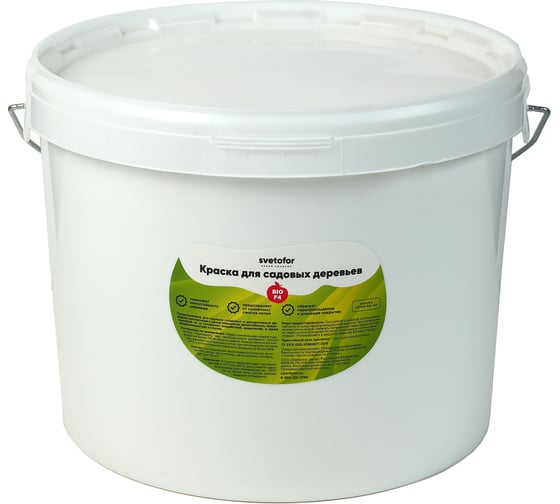 Изображение товара Краска Светофор F4 для садовых деревьев Супербелая 14 кг ЗОР00009195