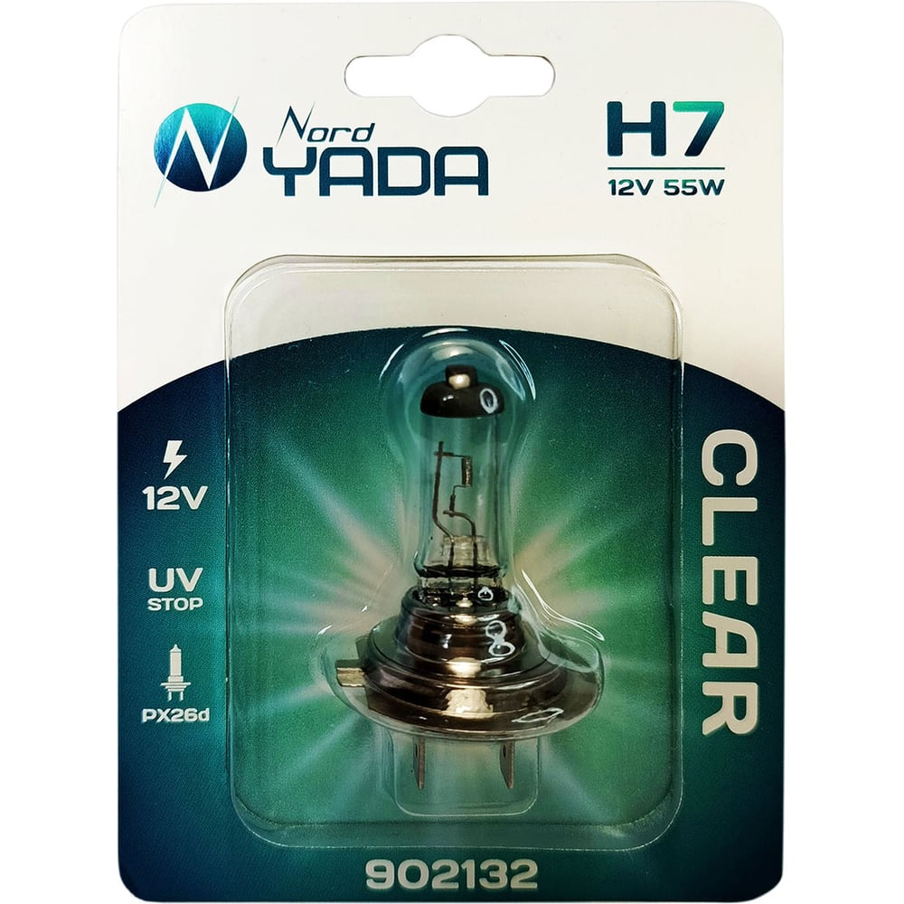 Лампа Nord-Yada H7 12V 55W CLEAR 1шт, блистер TM Nord YADA 902132