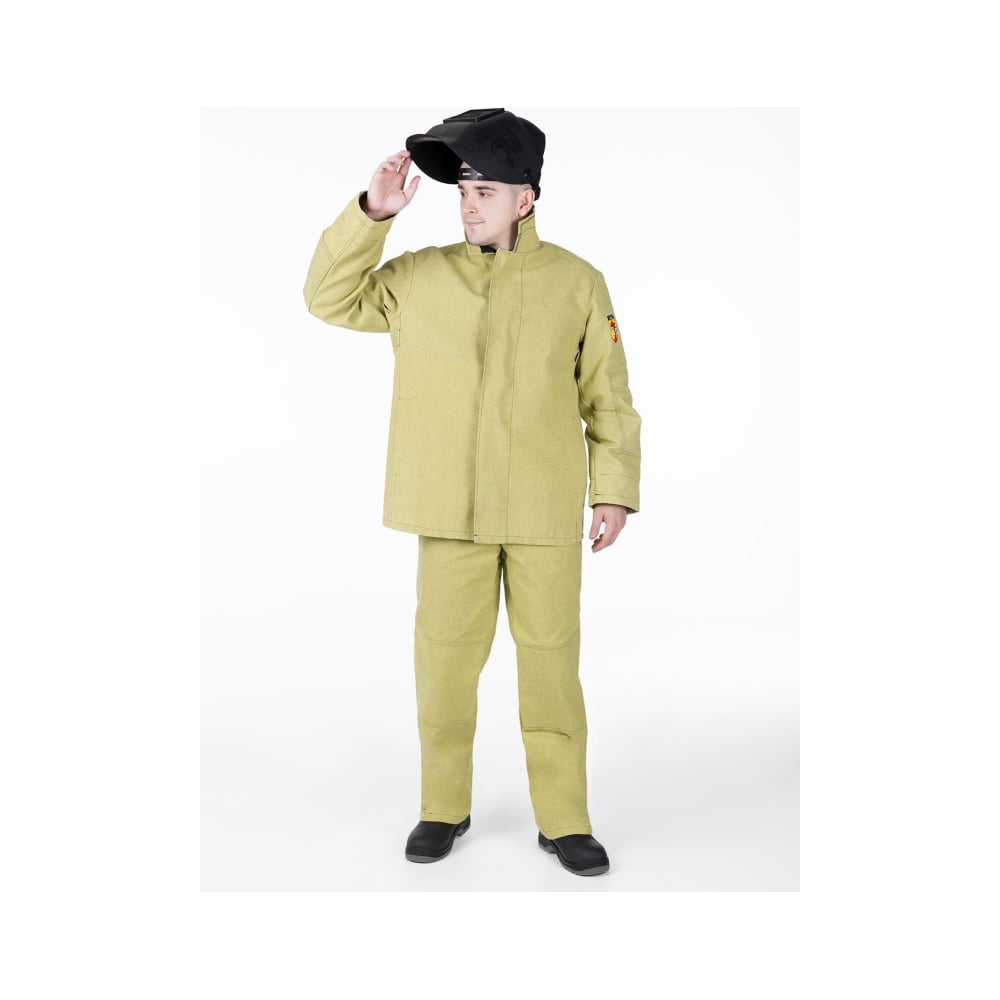 Изображение товара Костюм сварщика брезентовый 56-58 хаки огнеупорный световозвращающий