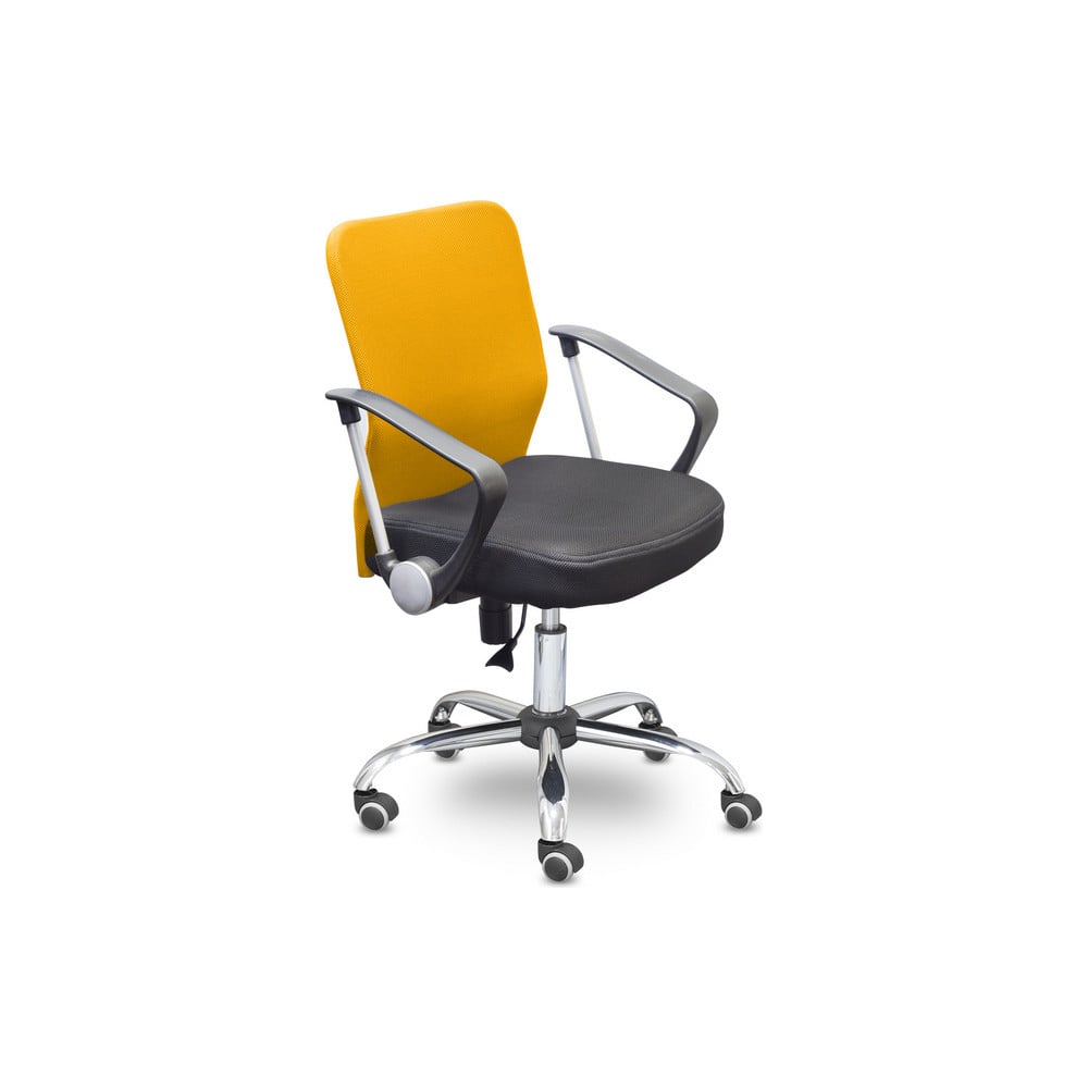 фото Кресло easy chair upechair-203 ptw net ткань черная, сетка оранжевая, хром 289488