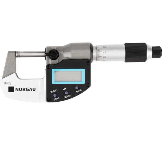 Изображение товара Микрометр цифровой NORGAU 25-50мм, 0,001мм/0,00005", NMD-65D с поверкой 041057002/П