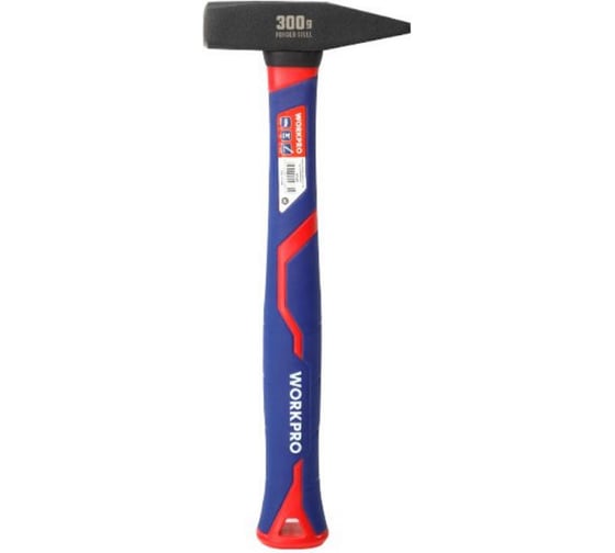 Изображение товара Молоток слесарный с фибергласовой рукояткой WORKPRO 300гр WP241022
